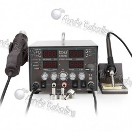 BAKU BA-8305D / Estación de Soldar Antiestática / 3 en 1 / Cautín + Aire + Fuente Poder 5A / 900W